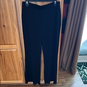 Elegant H&M Black Ribbed Women's Pull On Pants